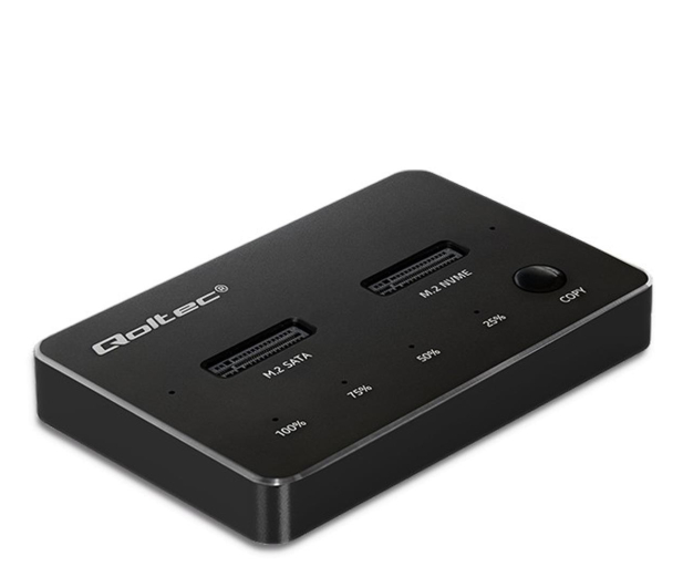 QOLTEC Stacja dokująca SSD M.2 NVMe USB-C 2x 2TB 52274 - 1213301 - zdjęcie 2